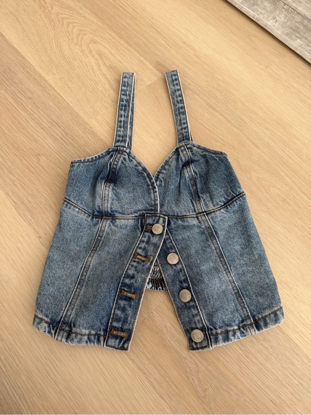 Forever 21 Light Blue Denim Crop Top